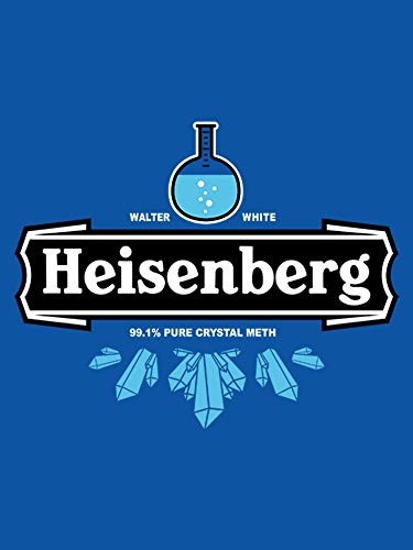 Camisetas La Colmena 121-Breaking Bad Heisenberg Crystal Meth (Olipop) (XXXL, Azul Royal)