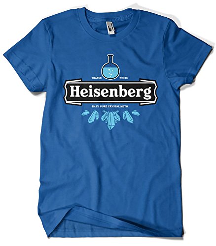 Camisetas La Colmena 121-Breaking Bad Heisenberg Crystal Meth (Olipop) (XXXL, Azul Royal)