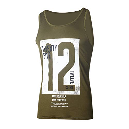 Camisetas sin Mangas de Escalada para Hombre Letras Impresión Camisa Fitness Tirantes Deportes Sudaderas Uniforme de Baloncesto Moda Básica T-Shirt Muscle Gym Tank Tops riou