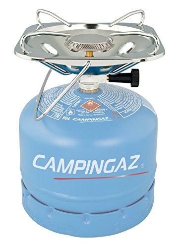 Campingaz Hornillo Gas Super Carena R, Cocina Portátil, 1 Fuego + CV 470 Plus Easy-Clic Cartucho Gas con Valvula, para Cocina Camping, Compacto y Recipiente Sellable