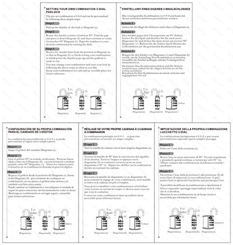 Candados TSA Combinacion Antirobo Maleta - Alta Seguridad Combinación 3 Digitos. Cerradura para Funda Maletas de Viaje, Caja Herramientas, Taquillas Vestuario, Locker : Candados Numerico Naranja 2