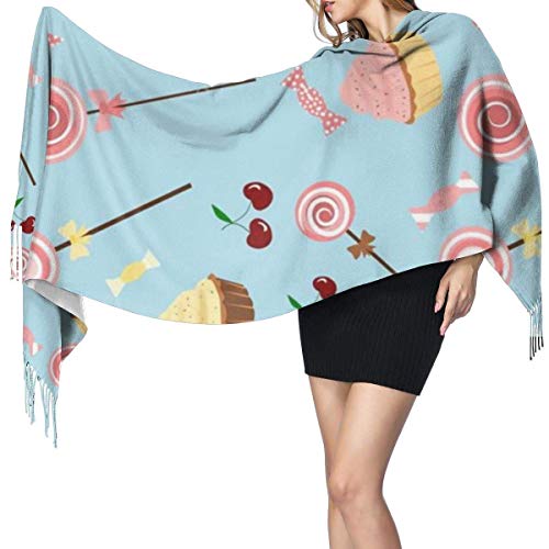 Candy Cake Elegant Winter Cashmere Scarf Pashmina Shawl Wrap Stole For Women Girl