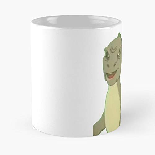 CARACOLNATURAL Maym Dinosaur Text Version Quality Black Video Yee Best For Otaku and The Rest of The World 2020 Eat Food Bite John Best - Taza de café de cerámica Blanca, 11 onzas, Onza