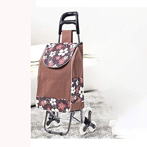 Carrito de la compra plegable cesta de la compra, de gran capacidad Utilidad de lavandería Compras Con Tri-Ruedas y extraíble impermeable de tela Oxford bolsa for el peso ligero Carrito de la compra p