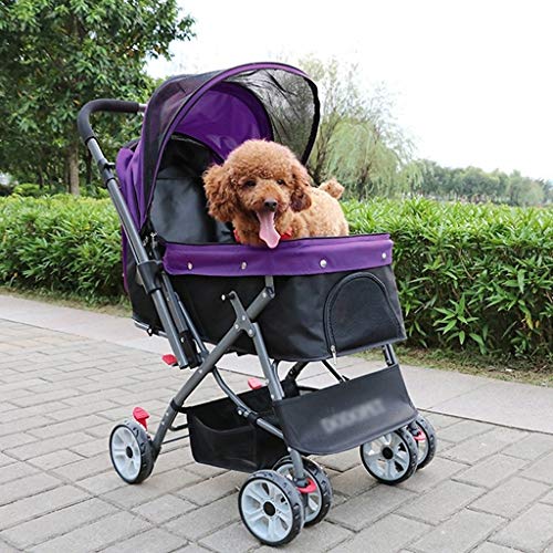 Carritos Cochecito Plegable Mascotas Carro for Perros al Aire Libre Ambulancia postoperatoria Perro supermercado Suministros for Perros livianos y Plegables Puede soportar 25 kg