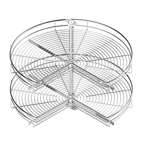 Casaenorden - Kit de 2 bandejas giratorias 270º de Rejilla para Mueble de Cocina esquinero, Diámetro 700mm / Alto 630-730mm