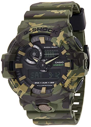 CASIO Reloj Analógico-Digital para Hombre de Cuarzo con Correa en Resina GA-700CM-3AER