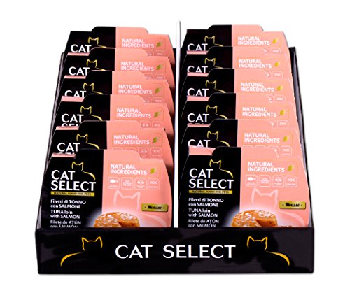 Cat Select Mousse de Lomo de Atún con Salmón - 12 Tarrinas