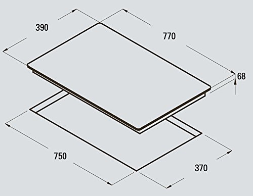 CATA I 753 BK - Placa De Inducción I 753 Bk Con 3 Zonas De Cocción