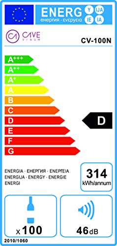 Cave vinum 8437008509631 - Vinoteca de luxe 100 botellas compresor cv-100