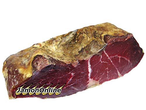 Cecina de Vaca Ahumada. Trozo de 1 Kg. - JamonOnline - Incluye Cuchillo Jamonero de 22cm para Cortarla