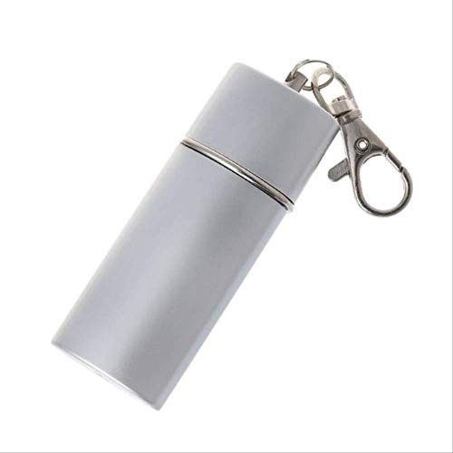 Cenicero SFBBAO Mini portátil cenicero de Bolsillo Llavero Moda Ambiental Fumar Accesorios para la Venta 7.9 * 3 * 1.7cm Plata