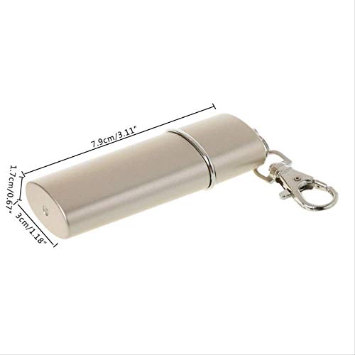 Cenicero SFBBAO Mini portátil cenicero de Bolsillo Llavero Moda Ambiental Fumar Accesorios para la Venta 7.9 * 3 * 1.7cm Plata