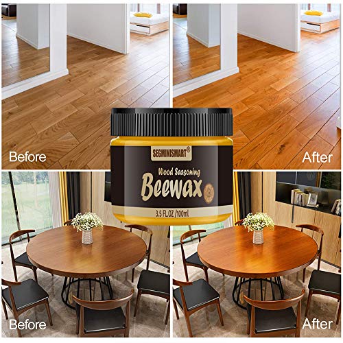 Cera Muebles Madera, Cera para Condimentos de Madera, Cera y Polish para Muebles Cuidado de la Madera, Wood Seasoning Beewax, Prueba de Agua Muebles de Enfermería Pulido Cera Madera,100g