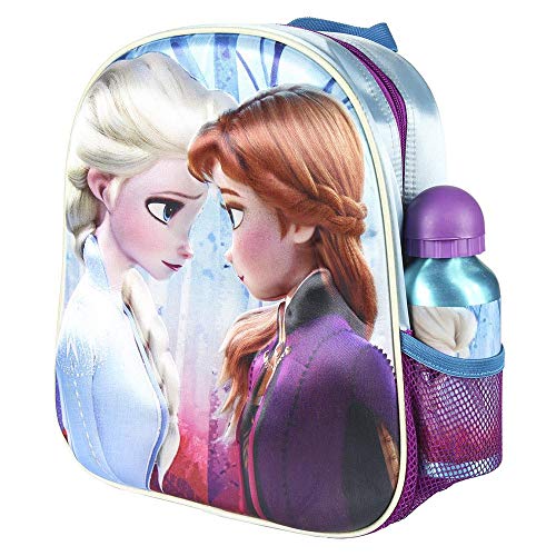 Cerdá, Mochila con Botella de Agua Infantil de Frozen 2-Licencia Oficial Disney Studios Unisex niños, Multicolor, 250X310X100MM