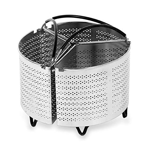 Cesta de vapor dividida de 3 piezas de acero inoxidable, olla a presión de 20 cm para accesorios de olla instantánea Ninja Foodi Otras ollas Mullti, colador Inserto puede cocinar 3 en 1