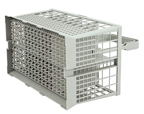 Cesta universal para cubiertos de lavavajillas (9.5 x 5.4 x 4.8 pulgadas) compatible con Kenmore, Whirlpool, Bosch, Maytag, KitchenAid, Maytag, Samsung, GE, y más