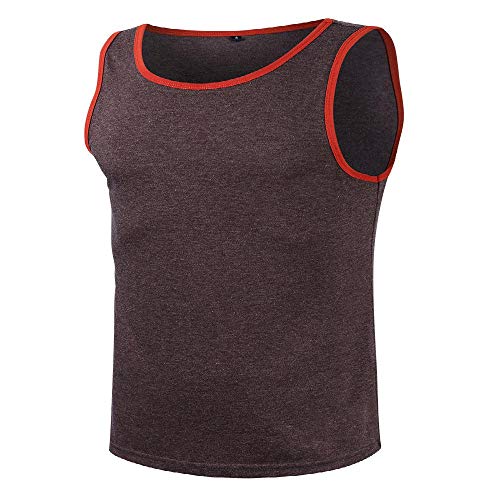 Chaleco de fitness para hombre, chaleco deportivo para hombre, absorción de sudor, casual Verde caqui XL