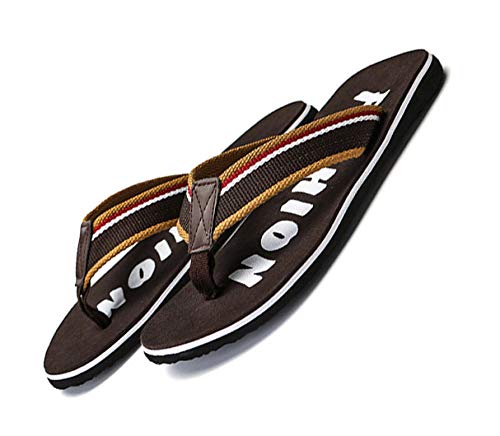 Chancletas cómodas para playa o piscina, chanclas de hombre de talla grande, sandalias ligeras, color marrón 46, zapatillas antideslizantes para mujer y hombre