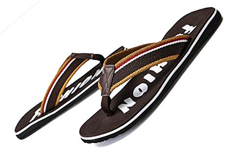 Chancletas cómodas para playa o piscina, chanclas de hombre de talla grande, sandalias ligeras, color marrón 46, zapatillas antideslizantes para mujer y hombre