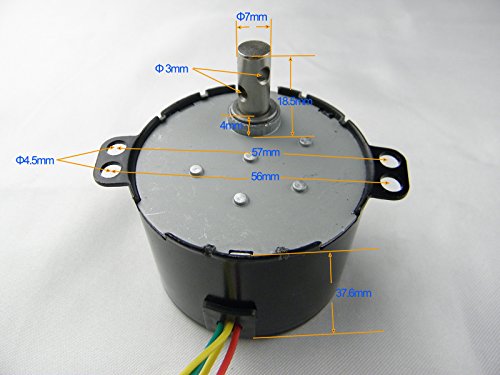 CHANCS 50KTYZ Motorreductor AC 220V 20RPM 6W Motor de Engranaje Imán Permanente síncrono