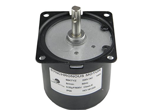 CHANCS 60KTYZ Motorreductor síncrono AC 220V 5-6RPM Motorreductor síncrono Barbacoa High Torque 