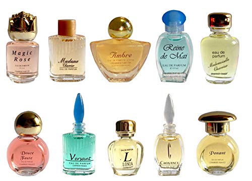 Charrier Parfums Lote de 10 miniaturas de perfumes, 57 ml en total