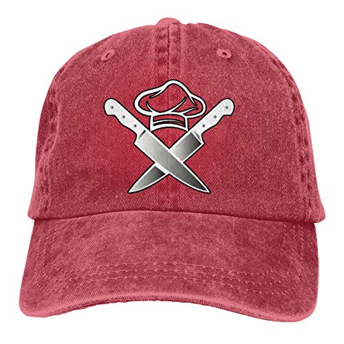 Chef Hat Cuchillos Unisex Clásico Vintage Lavado Basball Cap Sarga Casqueta Ajustable Casquette, Gorra Exterior