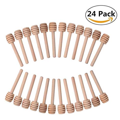 chenran Accesorios 24 UNIDS Mini Madera Miel Cucharones Vajilla Café Leche Té Mezcla Palos Cuchara Regalo