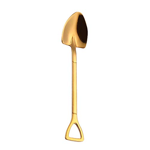 chenran Accesorios Colorido Cuchara Mango Cucharas Utensilios De Cocina Utensilios De Cocina De Café Gadget De Cocina 2018 Helado Cucharita De Caramelo Suministros De Cocina Regalo (Color : Gold)