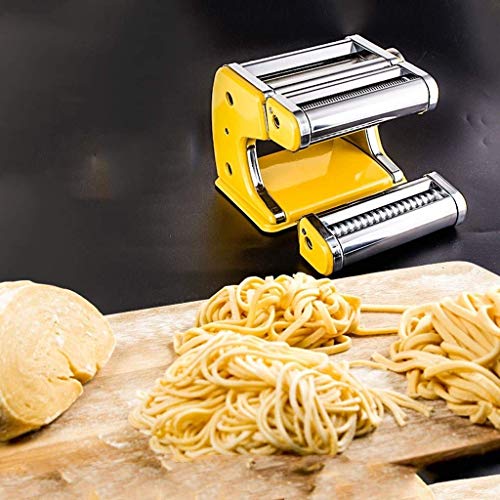 CHHD Máquina para Hacer Pasta Fresca 5 en 1, Rodillo, Espagueti, ravioles, Fettuccine, con 2 ajustes de Hoja de Prensa de Corte, Equipo de fabricación de Abrazadera de Mesa, Regalo de Cocina