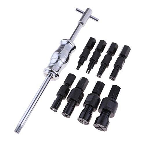 Chianrliu 9Pcs Blind Hole Inner Internal Bearing Puller Slide Hammer Set, Pilot Bearing Extractor Removal Kit, for Removing Stubborn CV Shaft/Axle