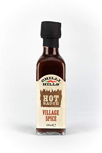 Chilli Hills salsa picante artesanal VILLAGE SPICE. Hecha con los mejores chiles CHIPOTLE y ANCHO, cultivados en nuestro huerto familiar. Todo natural, sin OMG ni gluten, vegana. Botellita - 100 ml