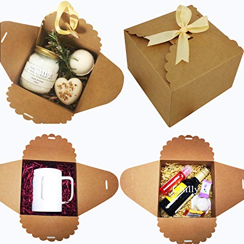 Chilly Cajas de regalo, Set de 12 cajas decorativas, pastel, galletas, golosinas, caramelos, baño bombas ducha jabones regalos para Navidad, fiesta, vacaciones, bodas (color sólido)