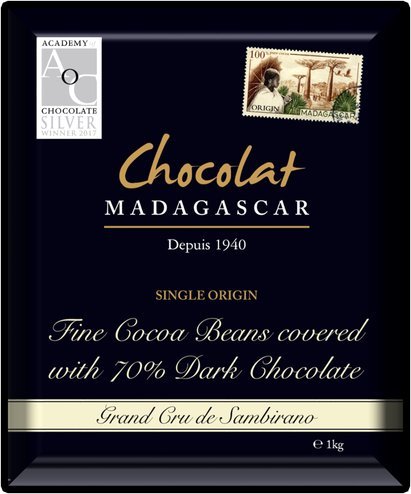 Chocolat Madagascar - Granos de Cacao Tostados Recubiertos de Chocolate Negro 70% Espolvoreados con Cacao en Polvo Natural 1kg