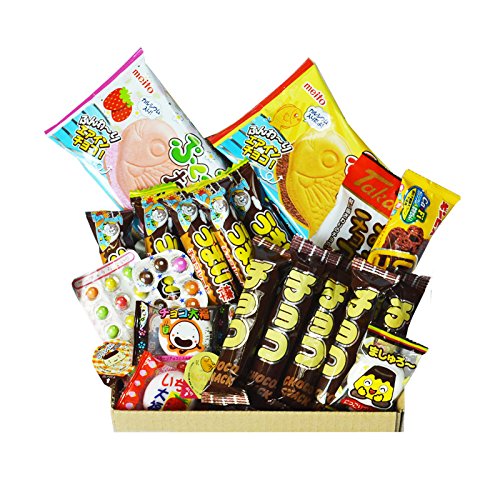 Chocolate Dagashi Caja 20pcs Umaibo Snack con AKIBA KING Etiqueta Caramelos japoneses