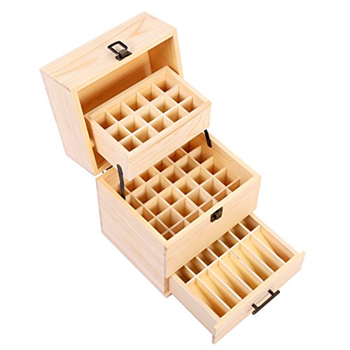 CHSEEO Caja de Aceites Esenciales para 59 Botellas Caja de Almacenamiento de Aceite Contenedor Estuche Organizadores para Cuentagotas, Aceite Esencial, CosméTica #4