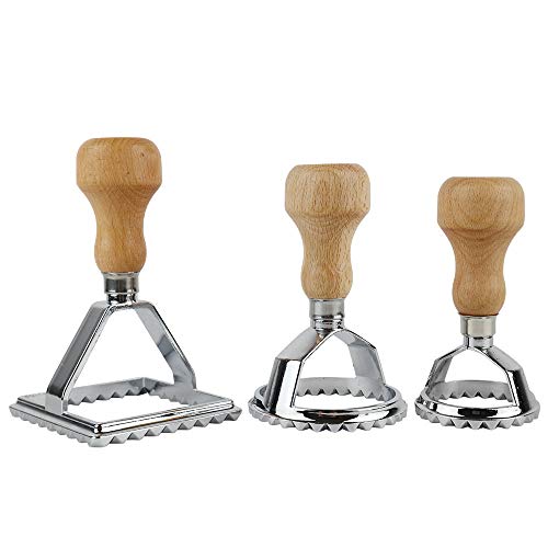 CHSEEO Juego de 3 Moldes para Ravioli Cortadores de Ravioli Molde para Empanadillas Prensa de Masa Pastas Ideales para Hacer Raviolis, Empanadillas o Galletas #7