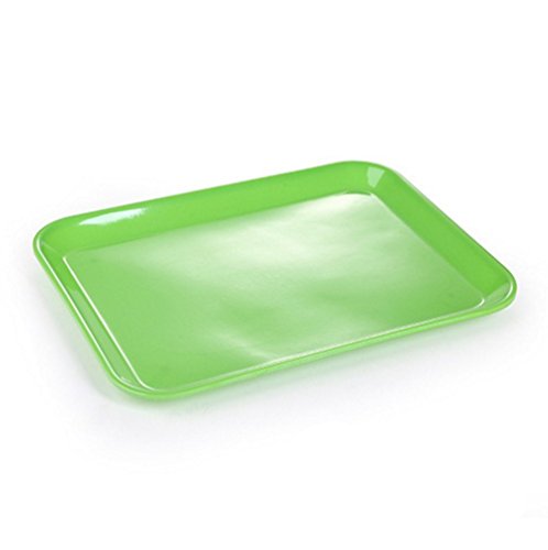 chytaii bandeja de desayuno Self-Service para comida rápida Cantina Fastfood soporte de plato rectangular, multicolor – Large verde