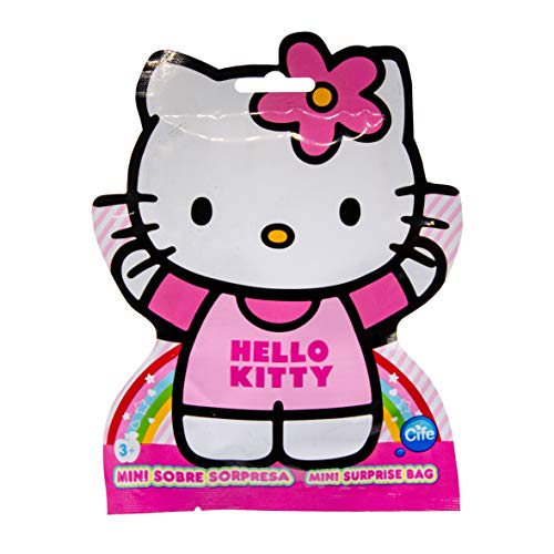 Cife Hello Kitty 38671, Mini Sobre Sorpresa con pegatinas, bolígrafo, libreta y marcapáginas