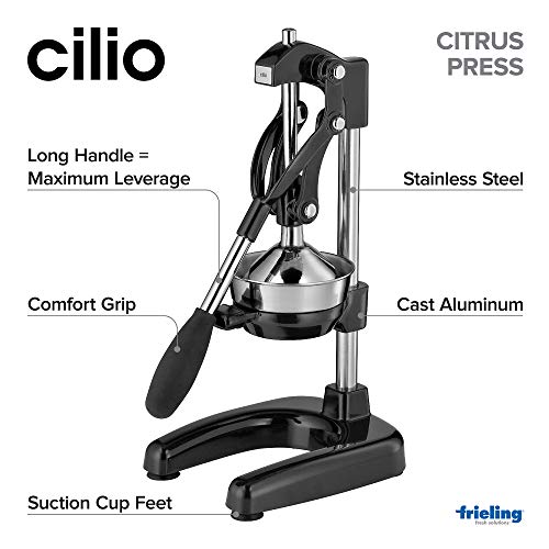 Cilio 309218 - Profi exprimidor de cítricos Negro Metal (h.nr.)