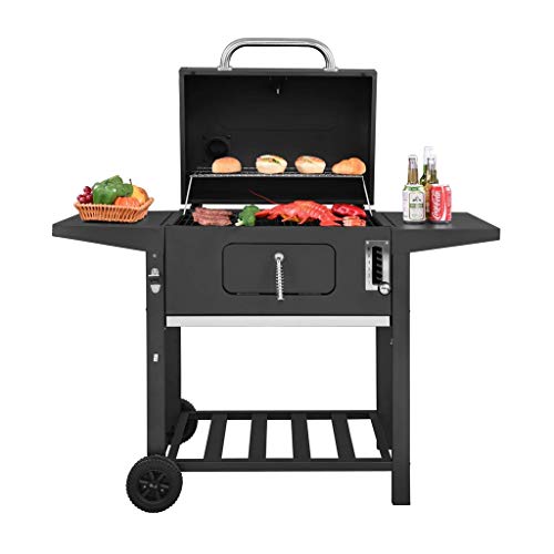 CL- Chun Li Royal Gourmet Parrilla de carbón, Barbacoa al Aire Libre de Picnic, Camping, Patio Trasero Cocinar, Negro BBQ (Color : Black)