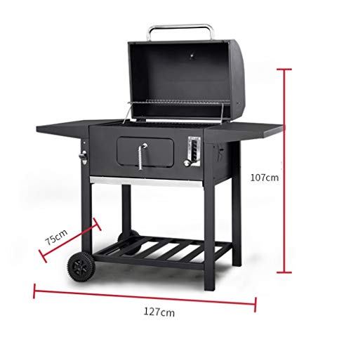 CL- Chun Li Royal Gourmet Parrilla de carbón, Barbacoa al Aire Libre de Picnic, Camping, Patio Trasero Cocinar, Negro BBQ (Color : Black)