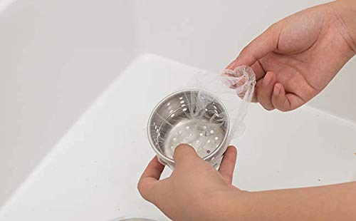 Clafund - Filtro para Fregadero desechable, Filtro para Fregadero de Cocina, Filtro para Recoger el Pelo, ventosas para Fregadero, Filtro para el Pelo de la Ducha, bañera y Ducha Blanca, 100 Unidades