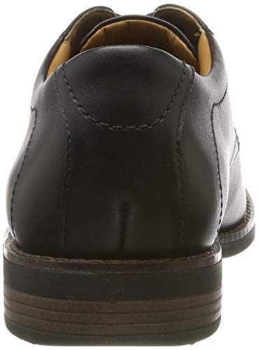 Clarks Becken Lace, Zapatos de Cordones Brogue para Hombre, Piel Negra, 43 EU