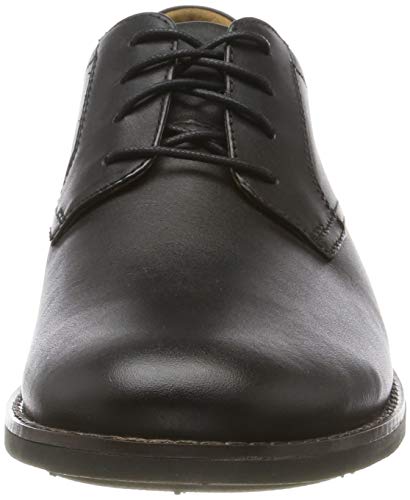 Clarks Becken Lace, Zapatos de Cordones Brogue para Hombre, Piel Negra, 43 EU