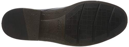 Clarks Becken Lace, Zapatos de Cordones Brogue para Hombre, Piel Negra, 43 EU