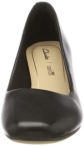 Clarks Sheer Rose, Zapatos de Tacón para Mujer, Negro (Black Leather Black Leather), 37 EU