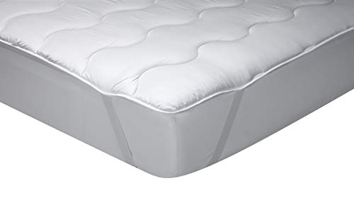 Classic Blanc - Topper/Sobrecolchón de fibra hipoalergenica, altura 3cm. 150x190cm-Cama 150 (Todas las medidas)