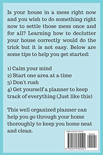 Clean Declutter Organize: Track and Record Your Home Decluttering Progress with This Planner Paperback | 160 Pages | 6" by 9"